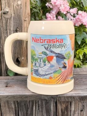 1993 Anheuser-Busch Budweiser Nebraska Wildlife Cream Mug